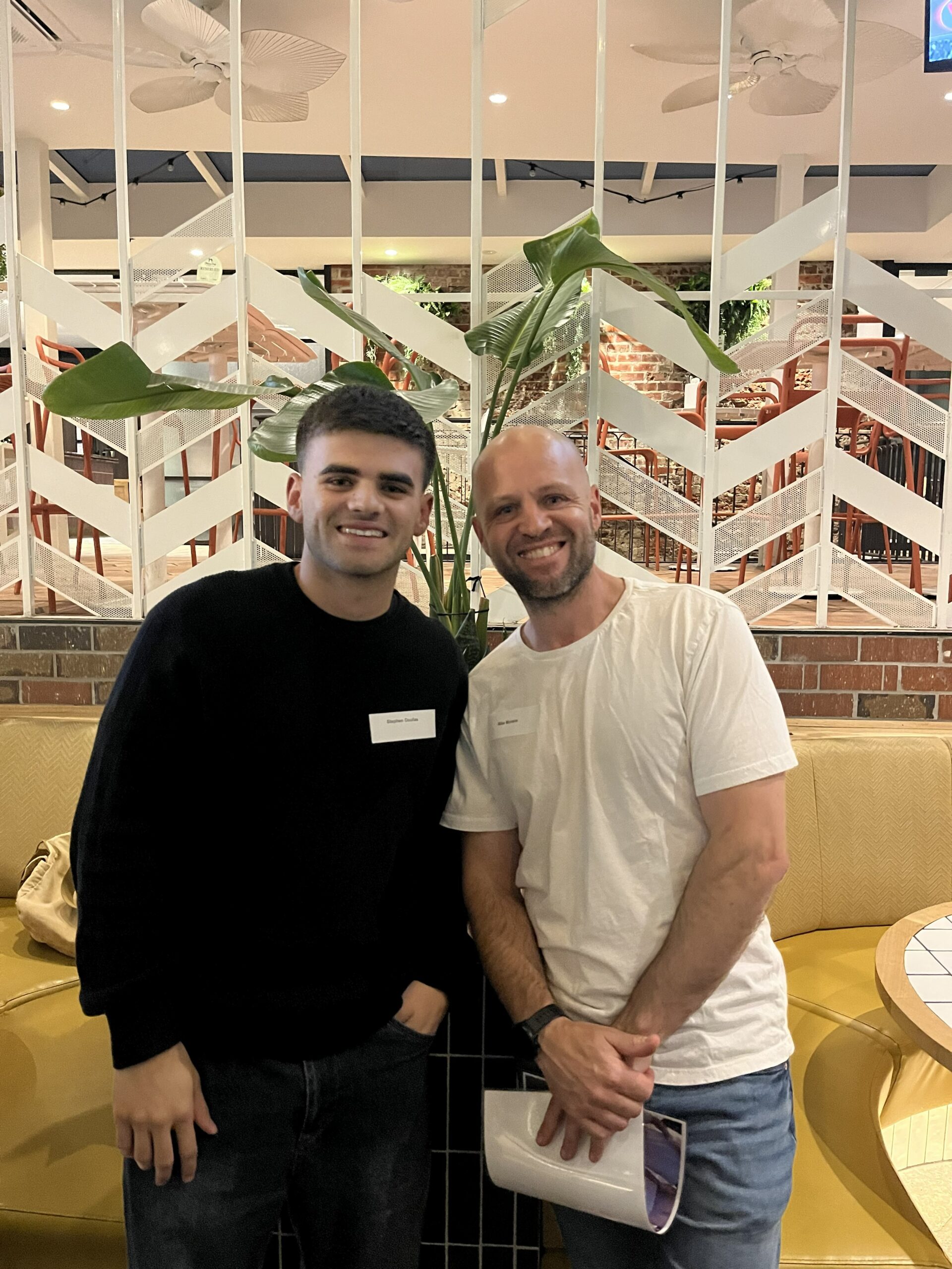 Stephen Doufas with Mike Moreira