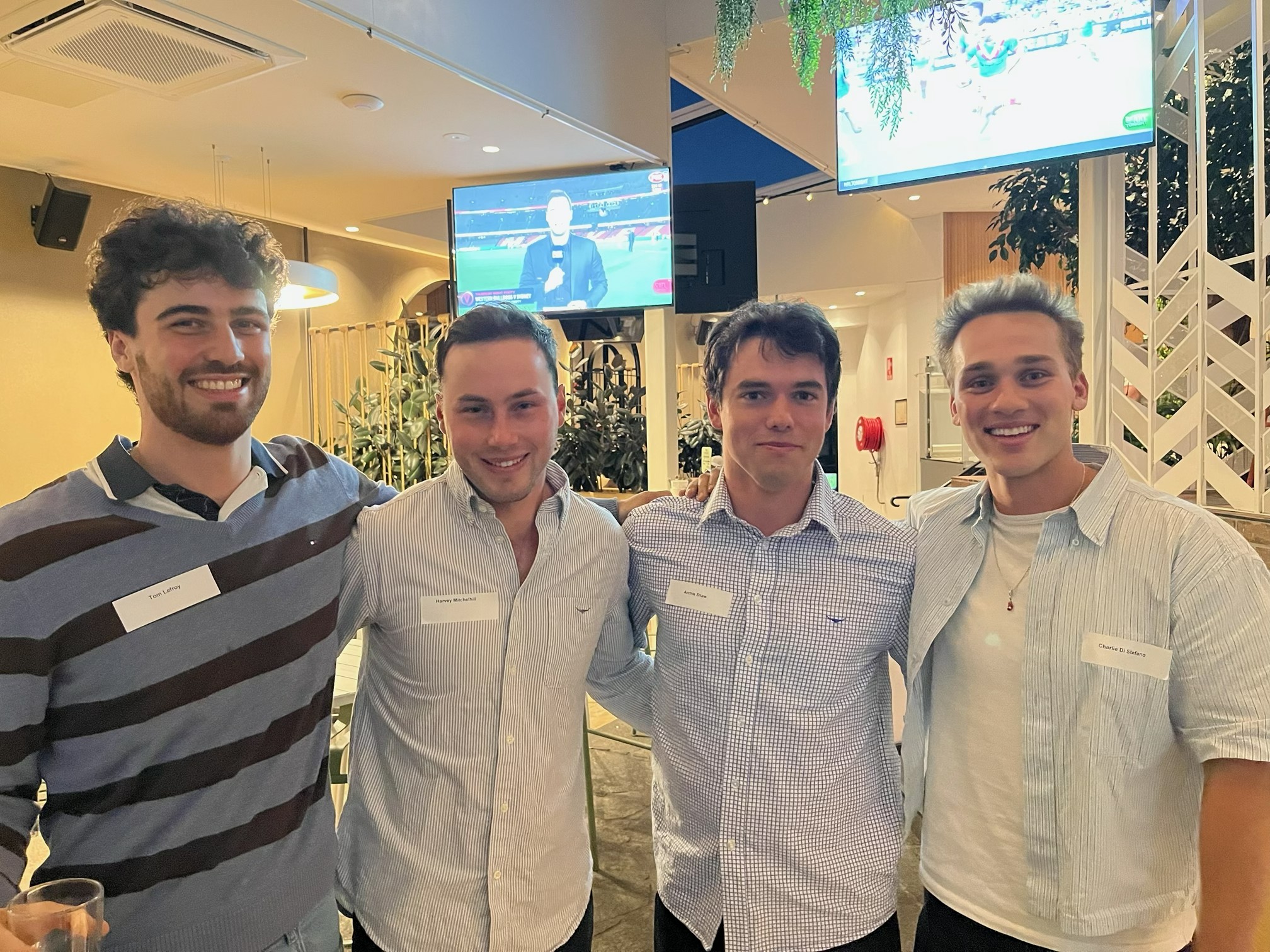 Tom Lefroy; Harvey Mitchelhill; Archie Shaw; Charlie Di Stefano